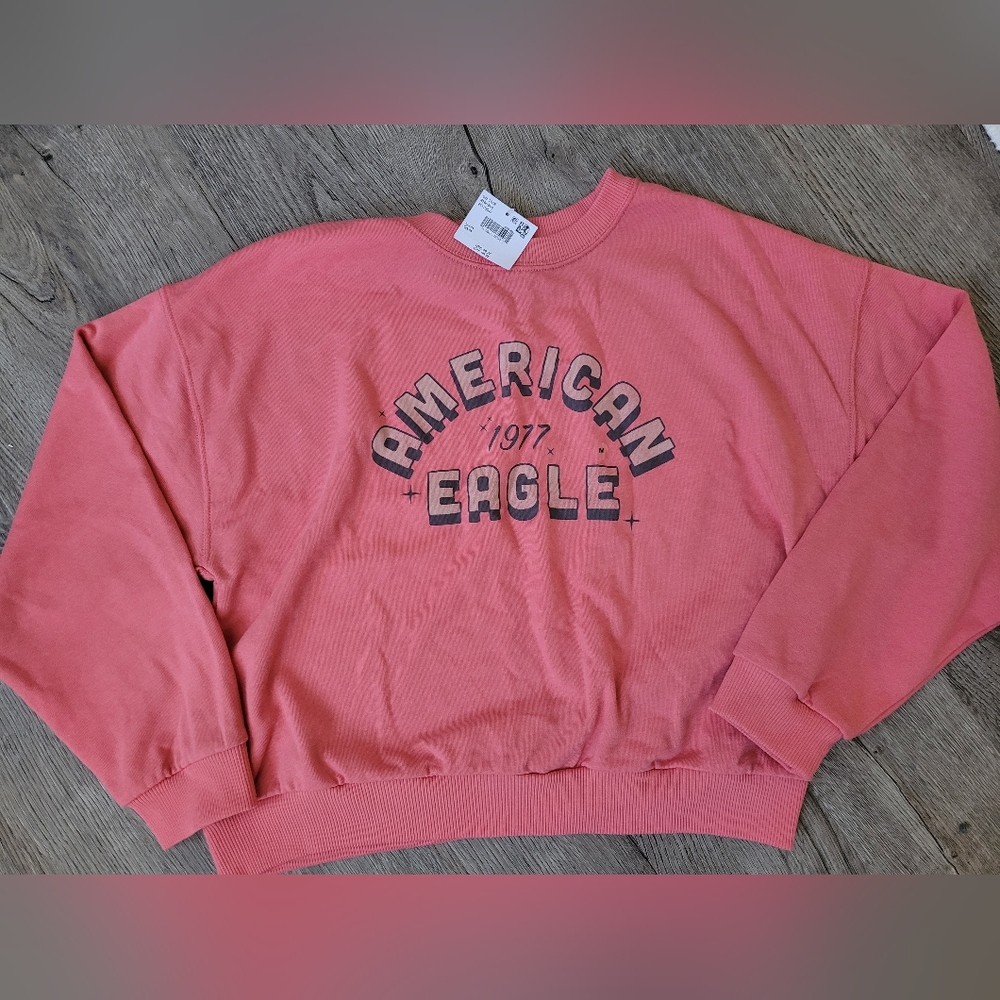 American eagle crop crew sweater